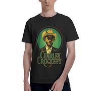 Charley Crockett Summer tee Casual Fashion Unisex 100% Cotton Short-Sleeve T-Shirts Black S