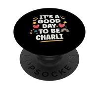 Charli Personalized Retro Girls Custom Charli Name PopSockets PopGrip Adhesivo