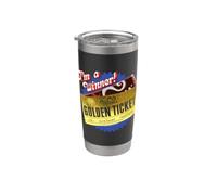 Charlie and the Chocolate Factory Golden Ticket Vaso térmico de acero inoxidable de doble pared