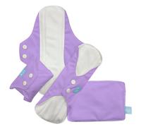 Charlie Banana Compresas Reutilizables Super Pack de 3 con Bolsa | Compresas Menstruales Lavables para Absorción Alta | Lavanda
