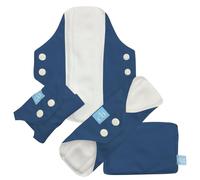Charlie Banana Compresas Reutilizables Normales Pack de 3 con Bolsa | Compresas Menstruales Lavables para Absorción Media | Azul Oscuro