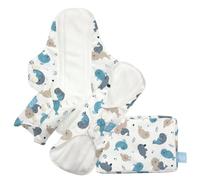Charlie Banana Compresas Reutilizables Super Pack de 3 con Bolsa | Compresas Menstruales Lavables para Absorción Alta | Seally