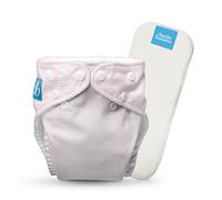 Charlie Banana Pañal de Tela Reutilizable con Inserto Absorbente, Pañal Lavable Tipo Bolsillo con Broches, Talla Única Ajustable para Bebés y Niños Pequeños, Pencil Stripes Pink, 1 Unidad
