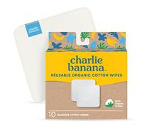 Charlie Banana Reusable 100% Cotton Baby Wipes, Super Soft and Washable, 10 Pack Reusable Cloth Wipes