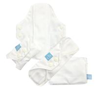 Charlie Banana Reusable Feminine Pads Liner White, White