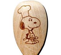 Charlie Brown Snoopy Woodstock - Cuchara para hornear de madera inspirada en madera para cocinar panadero