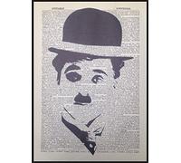 Charlie Chaplin imagen Original Vintage 1933 diccionario página pared Art print