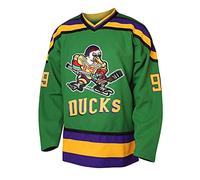 Charlie Conway 96 Mighty Ducks Jersey cosido de hockey de película para hombre, verde, S-3XL, Verde 99, Medium