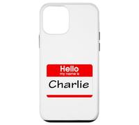Charlie, Hola, me llamo Etiqueta, Placa Carcasa para iPhone 12 Mini