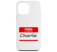 Charlie, Hola, me llamo Etiqueta, Placa Carcasa para iPhone 13 Pro MAX