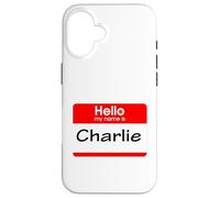 Charlie, Hola, me llamo Etiqueta, Placa Carcasa para iPhone 16