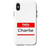 Charlie, Hola, me llamo Etiqueta, Placa Carcasa para iPhone X/XS