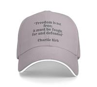 Charlie Kirk Freedom Is Not Free, It Must Be Fought For and Defended Gorra de béisbol Unisex Tipo Camionero para Hombre y Mujer