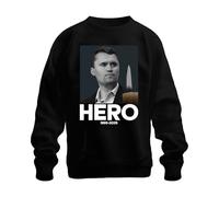 Charlie Kirk Hero - Sudadera unisex con texto en alemán, Negro , XL