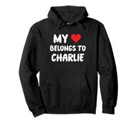 Charlie - Mi corazón Pertenece a Charlie - Amor Sudadera con Capucha
