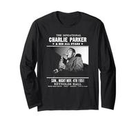 Charlie Parker Reynolds Hall Filadelfia 1951 Escala de Grises Manga Larga
