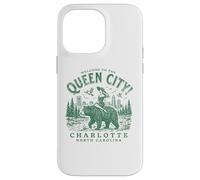 Charlotte City Carolina del Norte Bienvenido a Queen City Carcasa para iPhone 14 Pro MAX