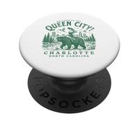Charlotte City Carolina del Norte Bienvenido a Queen City PopSockets PopGrip Adhesivo