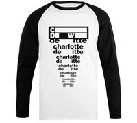 Charlotte De Witte Techno Camiseta Unisex De Béisbol, Camisa De Manga Blanca Y Negra