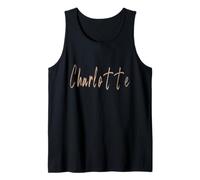 Charlotte North Carolina Diseño Elegante Vintage Camiseta sin Mangas