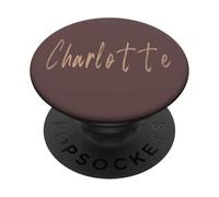 Charlotte North Carolina Diseño Elegante Vintage PopSockets PopGrip Adhesivo