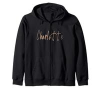 Charlotte North Carolina Diseño Elegante Vintage Sudadera con Capucha