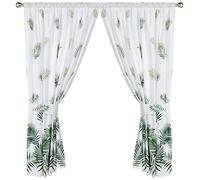 Charlotte Thomas Fern Printed Polycotton Pencil Pleat Lined Curtains, Green, 66 x 72 Inch
