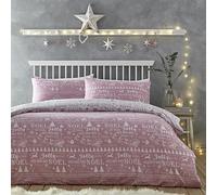 Charlotte Thomas Jolly Christmas - Juego de Funda de edredón para Cama de Matrimonio, Color Rosa