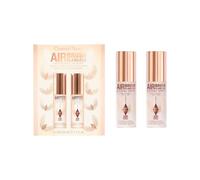 Charlotte Tilbury Airbrush Flawless Mini Setting Spray Kit, 2 x 34 ml, resistente al agua, duración de 16 horas, aroma a té blanco de Bali, con té verde y aloe vera