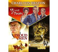 Charlton Heston Triple Bill - Mother Lode, 55 Days an Peking & Proud Men [Blu-ray]