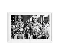 CHARLTON HESTON + YUL BRYNNER THE TEN COMMANDMENTS SIGNED Lienzo Póster Decoración Pintura Sala de Estar Arte de Pared Dormitorio Impresión de Pared Arte Pintura Moderna Casa Boy Habitación Impresión