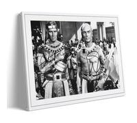 CHARLTON HESTON + YUL BRYNNER THE TEN COMMANDMENTS SIGNED Lienzo Póster Decoración Pintura Sala de Estar Arte de Pared Dormitorio Impresión de Pared Arte Pintura Moderna Casa Boy Habitación Impresión