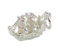 Charm Barco Galeón Plata de Ley .925 x Charms Barcos Barcos Vela -SFP