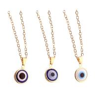 Charm Blue Beads Metal Necklace Turkish Evil Eye Protection Amulet Random