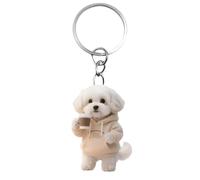 Charm bolsa perro colgante acrílico 2D desmontable para interior del coche | Llavero de animales para bolso espejo retrovisor bolso Tote Amigo Familia Estudiante Niños Mujeres Hombres