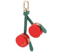 Charm Bolso Cereza, Llavero de Cerezo en Cuero Rojo, Llavero Bolso Elegante para Mujeres, Colgantes para Bolsos, Porta Chaves Mulher, Llavero de Mujer para Mochila y Coche, Keychain Decorativo