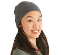 CHARM Casualbox | Hombres Damas 100% Orgánico Algodón Gorros Beanie Sombrero Suave Apretado Encajar Quimio Gorra Medicinal Ponerse Unisex Gris Oscuro