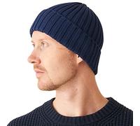 CHARM Casualbox | Hombres Fisherman Gorros Beanie 100% Algodón Damas Tejido Gorros Beanie Gorra Clásico Diseño Sencillo Acanalado Flojo Sombrero Marina