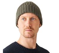 CHARM Casualbox | Hombres Fisherman Gorros Beanie 100% Algodón Damas Tejido Gorros Beanie Gorra Clásico Diseño Sencillo Acanalado Flojo Sombrero Caqui