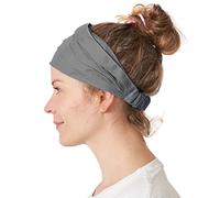 CHARM Casualbox Mujer Algodón Bandana Bufanda Cabello Banda Cabeza Tapa Elástico Gris