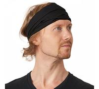 CHARM Casualbox Mujer Algodón Bandana Bufanda Cabello Banda Cabeza Tapa Elástico Negro