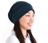 CHARM Casualbox Orgánico Algodón Flojo Gorros Beanie Desgarbado Holgado Sombrero para Hombre & Mujeres Hipster Moda Tocados Marina