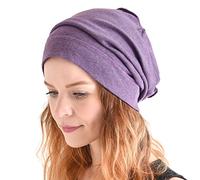 CHARM Casualbox Orgánico Algodón Flojo Gorros Beanie Desgarbado Holgado Sombrero para Hombre & Mujeres Hipster Moda Tocados Púrpura