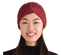 CHARM Casualbox Twist Plisado Cabeza Envolver Turbante Gorra Adivino Sombrero Retro Vintage Rojo