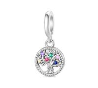 Charm colgante de árbol de la vida, accesorio de pulsera con dijes de plata esterlina 925, collar de pulsera Pandora compatible con, regalo para mujeres