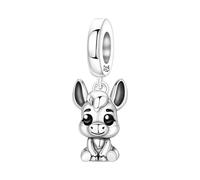 Charm colgante de burro pequeño, Charm para pulsera, collar de pulsera Pandora compatible con