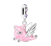 Charm colgante de cerdito volador, Charm para pulsera, compatible con Pandora Bracelet Neckalce