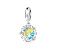 Charm colgante de cielo estrellado de Van Gogh, accesorio de pulsera con dije de plata esterlina 925, collar de pulsera Pandora compatible con, regalo para mujeres