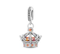 Charm colgante de corona de reina, Charm para pulsera, collar de pulsera Pandora compatible con