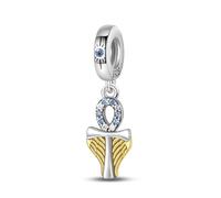 Charm colgante de cruz eterna, accesorio de pulsera de plata de ley 925, collar de pulsera Pandora compatible con, regalo para mujeres